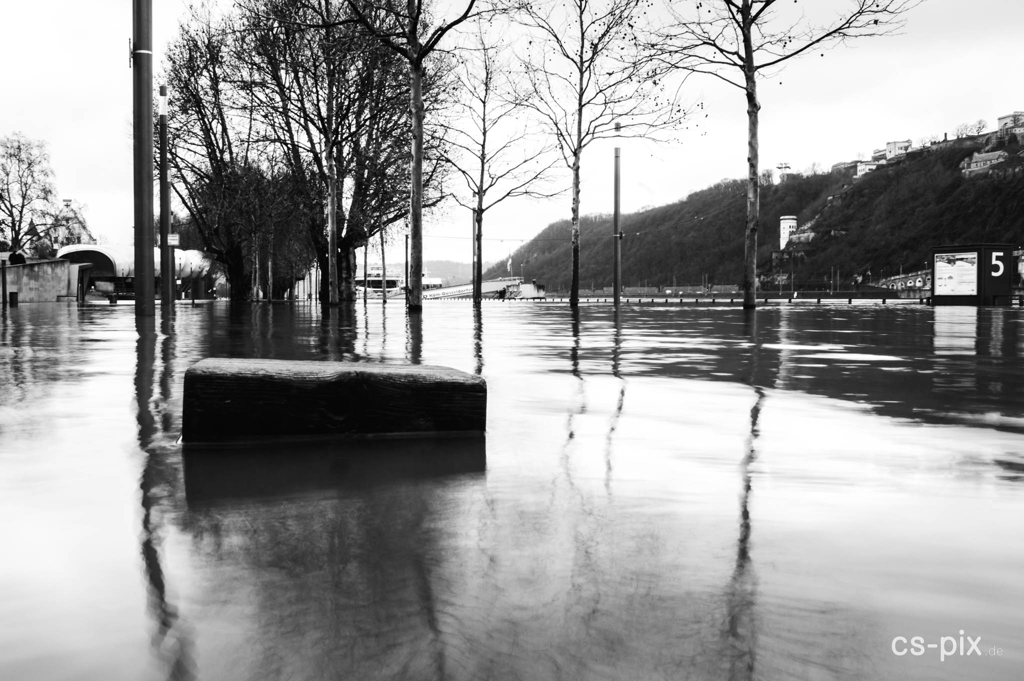 Rhein-Hochwasser in Koblenz